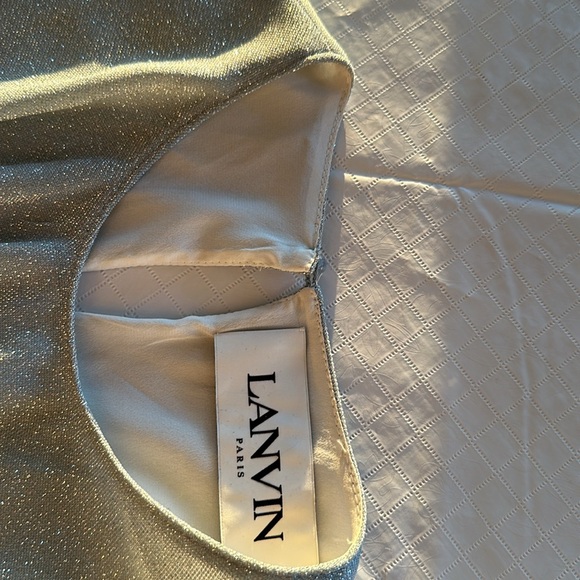 Beautiful authentic Lanvin drape design, asymetric dress, polyamide/silk,size 42 - Picture 8 of 9